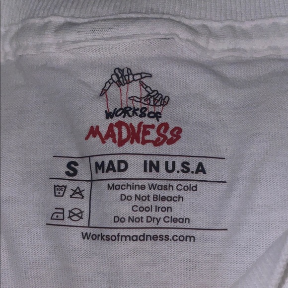 Works of Madness White Graphic Tee - Picture 2 of 3